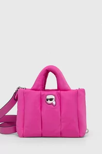 Torebki damskie - Karl Lagerfeld torebka kolor różowy - grafika 1