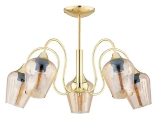 Julia żyrandol 5xE27 złoty O3565 W5 ZL - Lampy sufitowe - miniaturka - grafika 1