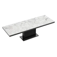 Stoły - Stół rozkładany MODICA Venatino White HG + Czarny HG - miniaturka - grafika 1
