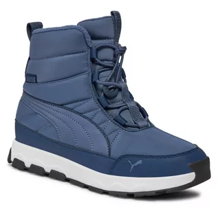 Buty dla chłopców - Śniegowce Puma Evolve Boot Jr 392644 02 Inky Blue-Persian Blue-Puma White - grafika 1