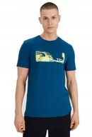 Koszulki męskie - Męska koszulka bawełniania 4F M2030 z nadrukiem casual t-shirt r. XL - miniaturka - grafika 1