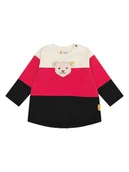 Bluzy i sweterki niemowlęce - Steiff Bluza w kolorze różowo-kremowo-czarnym - miniaturka - grafika 1