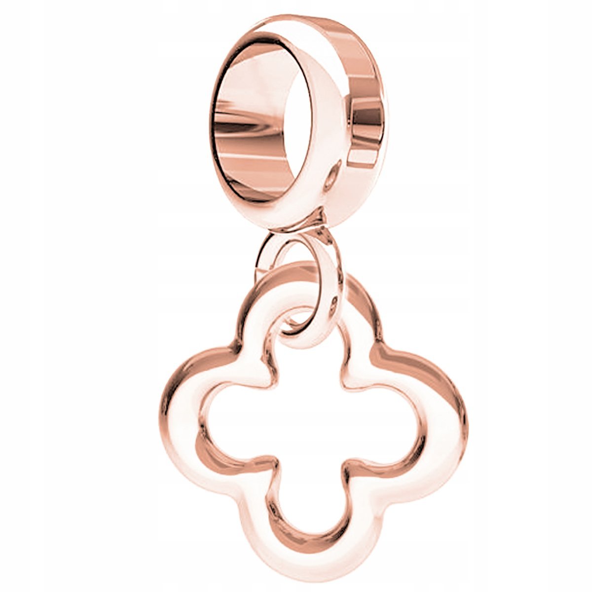 Charms Pozłacany z Kwiatem Koniczyny Kwiat Koniczynka Koniczyna SREBRO 925