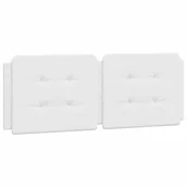 Inne meble do sypialni - vidaXL Poduszka na wezgłowie, biała, 140 cm, sztuczna skóra - miniaturka - grafika 1