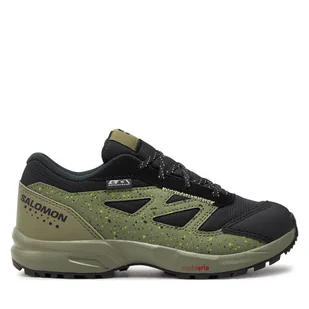 Trekkingi Salomon Outway Climasalomon™ Waterproof L47282700 Zielony - Buty trekkingowe dziecięce - miniaturka - grafika 1