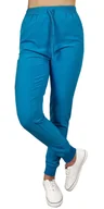 Spodnie damskie - Spodnie medyczne elastyczne turkusowe Comfort Fit roz 3XL - miniaturka - grafika 1