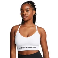 Bielizna sportowa damska - Damski biustonosz treningowy Under Armour Vanish Seamless Low Bra - biały - UNDER ARMOUR - miniaturka - grafika 1