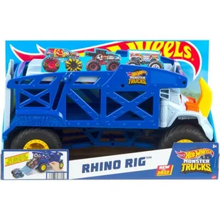 Mattel Monster Trucks Transportowiec ciężarowy Nosorożec HFB13 - Samochody i pojazdy dla dzieci - miniaturka - grafika 1