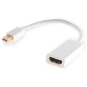 Adaptery i przejściówki - Savio Adapter cl-57 (Mini DisplayPort M - HDMI F; 0,10m; kolor biały) cl-57 - miniaturka - grafika 1