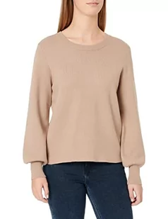 PIECES Damski sweter PCJENNA LS O-Neck Knit NOOS BC Silver Mink, S - Swetry damskie - miniaturka - grafika 1
