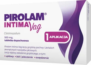 Polpharma Pirolam Intima Vag clotrimazol dopochwowy 500 mg 1 tabletka - Układ moczowy i płciowy - miniaturka - grafika 1