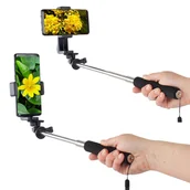 Selfie stick - Zestaw Selfie Stick + Uniwersalny Adapter na Smartfona - miniaturka - grafika 1
