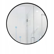 Lustra - Lustro AUFHELLEN ścienne koło rama metal 600 x 600 mm czarne - miniaturka - grafika 1