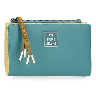 Portfele - Pepe Jeans Damska torebka z portfelem BEA Bi-Fold, turkusowa, jeden rozmiar, turkusowy, Rozmiar Uniwersalny - grafika 1