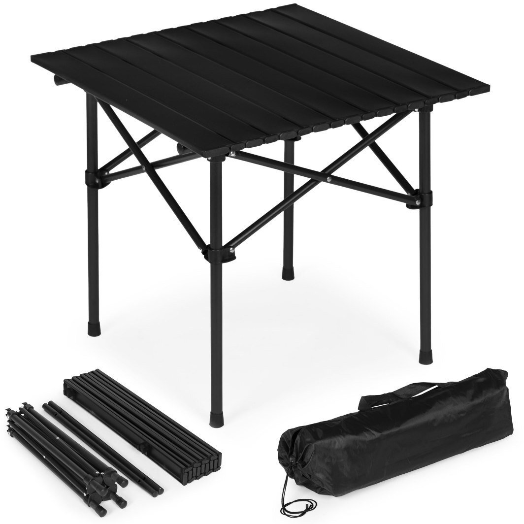 ModernHome Stolik turystyczny składany 53x55 cm kempingowy z torbą czarny MultiGarden EDUKAMP