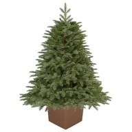 Choinki - CHOINKA SZTUCZNA JODŁA SZLACHETNA PE PREMIUM W KWADRATOWEJ DONICY 130 CM X-CHOINKA - miniaturka - grafika 1