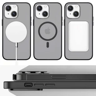 Etui matowe Alogy MagCase do MagSafe obudowa z pierścieniem magnetycznym do Apple iPhone 14 Czarne - Etui i futerały do telefonów - miniaturka - grafika 11