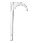 Akcesoria grzewcze - Onnline Hak plastikowy do rur pojedynczy pod wiertło fi 10mm - miniaturka - grafika 1