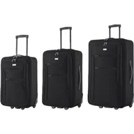 Walizki - Zestaw walizek SEMI LINE T5676-0 Czarny - miniaturka - grafika 1