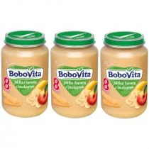 BoboVita Deserek Jabłka i banany z biszkoptem po 8 miesiącu Zestaw 3 x 190 g - Desery dla dzieci - miniaturka - grafika 1