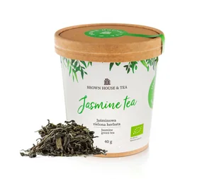 Brown House & Tea Jasmin Tea - zielona herbata aromatyzowana organicznymi kwiatami jaśminu, 40 g - Herbata - miniaturka - grafika 1