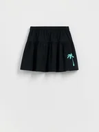 Sukienki i spódniczki dla dziewczynek - Reserved - Spódnica z nadrukiem - czarny - miniaturka - grafika 1