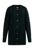 Swetry damskie - DreiMaster Kardigan z guzikami damski 39425097, ciemnozielony, XS-S - miniaturka - grafika 1