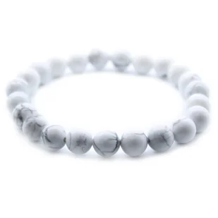 Bransoletka Mocy - JASPER BIAŁY White Jasper - Bransoletki - miniaturka - grafika 1