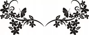 Naklejka na ścianę motyl kwiaty dekor Ornament 158, 100x40 cm - Naklejki na ścianę - miniaturka - grafika 1