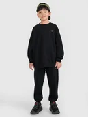 Bluzy dla chłopców - 4F Komplet dresowy dziecięcy - czarny 122/128 (6-8 lat) - miniaturka - grafika 1