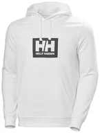 Bluzy męskie - Helly Hansen Męska bluza z kapturem HH Box - biała, L - miniaturka - grafika 1