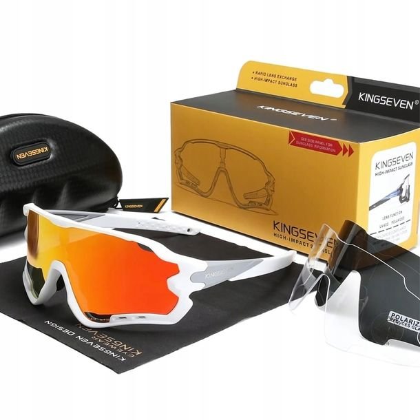 Okulary Przeciwsłoneczne Polaryzacyjne Sportowe 3 Wymienne Szkła + Zestaw