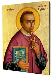 Święty Alfons Liguori-patron spowiedników - Ikony i obrazy sakralne - miniaturka - grafika 1