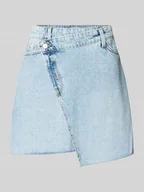 Spódnice - Spódnica jeansowa w kopertowym stylu model ‘KAT’ - miniaturka - grafika 1