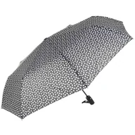 Parasole - Parasol czarny w serca damski półautomat - miniaturka - grafika 1