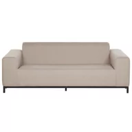 Ławki ogrodowe - Beliani Sofa ogrodowa beżowa z czarnym ROVIGO - miniaturka - grafika 1