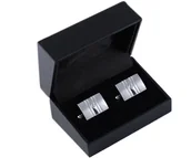 Spinki do mankietów i krawatów - SPINKI + PUDEŁKO Elegancka Metalowa Spinka do Mankietów Koszuli s39 - miniaturka - grafika 1