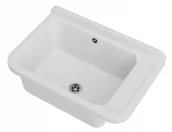 Zlewy i komory gospodarcze - ZLEW GOSPODARCZY TECHNICZNY BIAŁY KOMORA ROBOCZA PRALNIA GARAŻ NEGRA - miniaturka - grafika 1