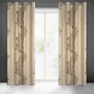 Zasłony - Zasłona gotowa na przelotkach FREZJA 250 x 140 cm beżowy - miniaturka - grafika 1