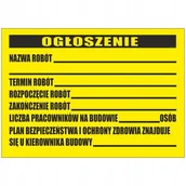Akcesoria BHP - Tablica ogłoszenie BIOZ 50x65cm PCV 1mm - miniaturka - grafika 1