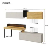 Szafy i szafki dla dzieci - Biurko z zabudową do pokoju młodzieżowego Teen Flex 1 - miniaturka - grafika 1