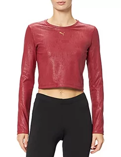 Koszulki i topy damskie - Puma Damska koszulka Moto Fitted Long Sleeve Shirt czerwony Intense Red XS 520929 - grafika 1