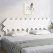 Inne meble do sypialni - Lumarko Wezgłowie łóżka, białe, 196x3x80,5 cm, lite drewno sosnowe - miniaturka - grafika 1