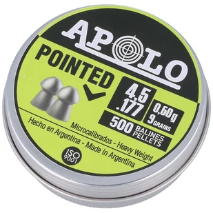 Śrut Apolo Pointed 4.51 mm, 500 szt. 0.60g/9.0gr (19101-1) - Amunicja do wiatrówek - miniaturka - grafika 1