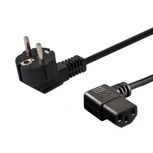 Elmak Kabel zasilający Savio CL-115 IEC C13 kątowy C/F Schuko kątowy 1,2 M KKS8KKBZ0020 - Kable komputerowe i do monitorów - miniaturka - grafika 1