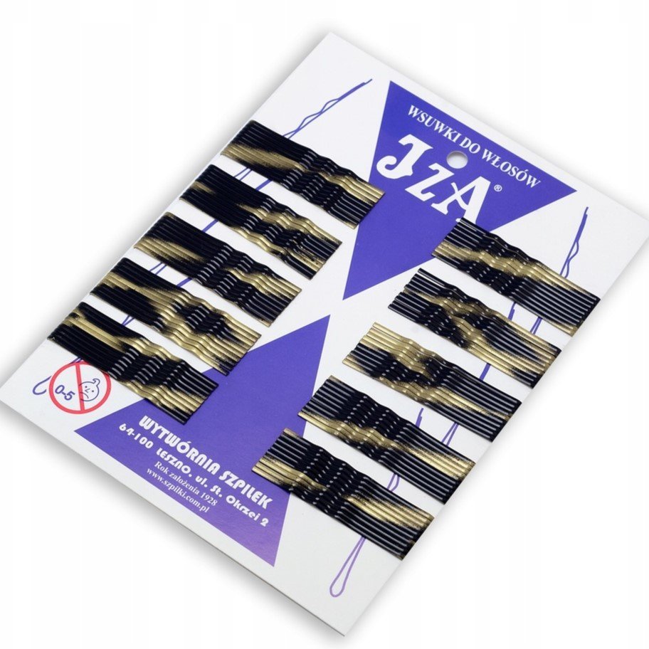 Wsuwki IZA karbowane CIENIOWANE z kulką 6 cm 100 SZTUK