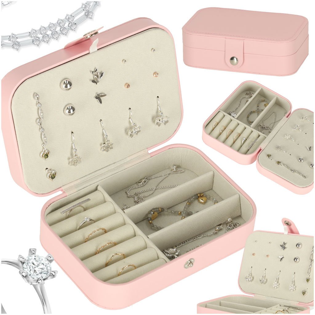 Szkatułka na Biżuterię Kolczyki Pudełko Organizer Mały dla Dziewczynki