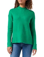 Bluzki damskie - Vero Moda Damska bluzka Vmlefile Oversize Boxy Bluzka Ga Noos Sweter, Zieleń pieprzowa/detal: W melanż, S - miniaturka - grafika 1