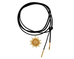 Czarny choker ze słońcem, wiązany z przodu z kolekcji Olimpia (C24/WIO/37AU) - Stroje kąpielowe - miniaturka - grafika 1