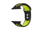 Akcesoria do zegarków - CRONG Pasek sportowy Duo Sport do Apple Watch 38/40/41 mm (czarny/limonkowy) - miniaturka - grafika 1